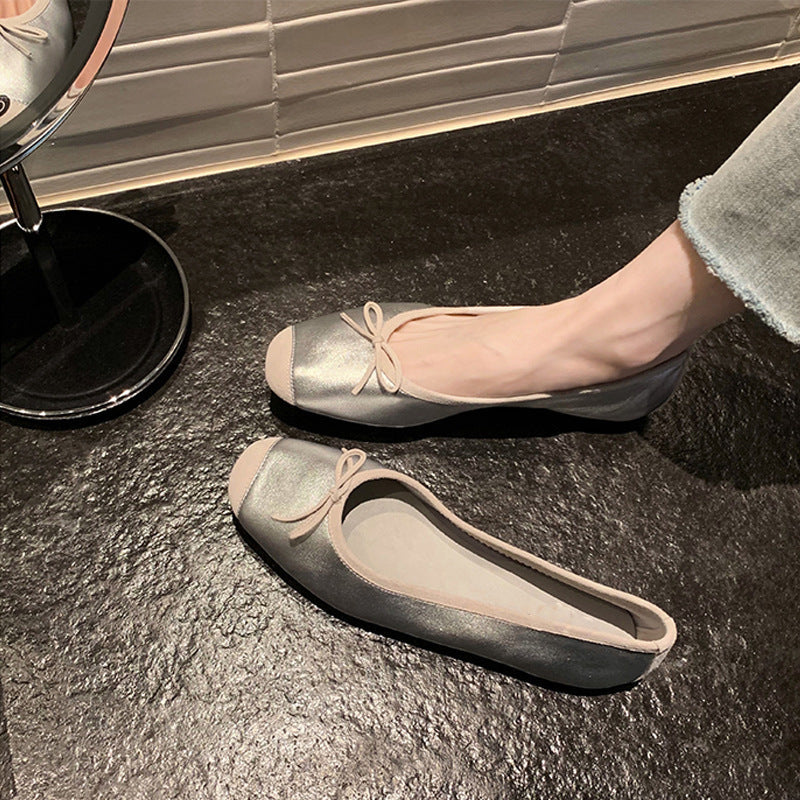 Damen elegante Ballerinas mit zartem Schleifen-Detail R&B