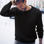 Herren lässiger Strickpullover mit modernen Strukturen R&B