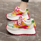Damen modische High-Top Sneakers mit flauschigem Innenfutter und rutschfester Sohle R&B