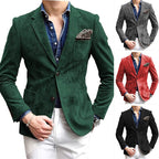 Herren eleganter Samtblazer mit modernem Schnitt und edlen Details