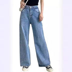 Damen Weit geschnittene high-waist Jeans mit klassischem Look R&B