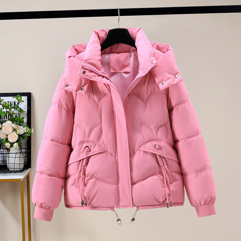 Damen Modische Pufferjacke mit abnehmbarer Kapuze und seitlichen Eingrifftaschen R&B