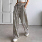 Damen Weite Streifen-Hose R&B