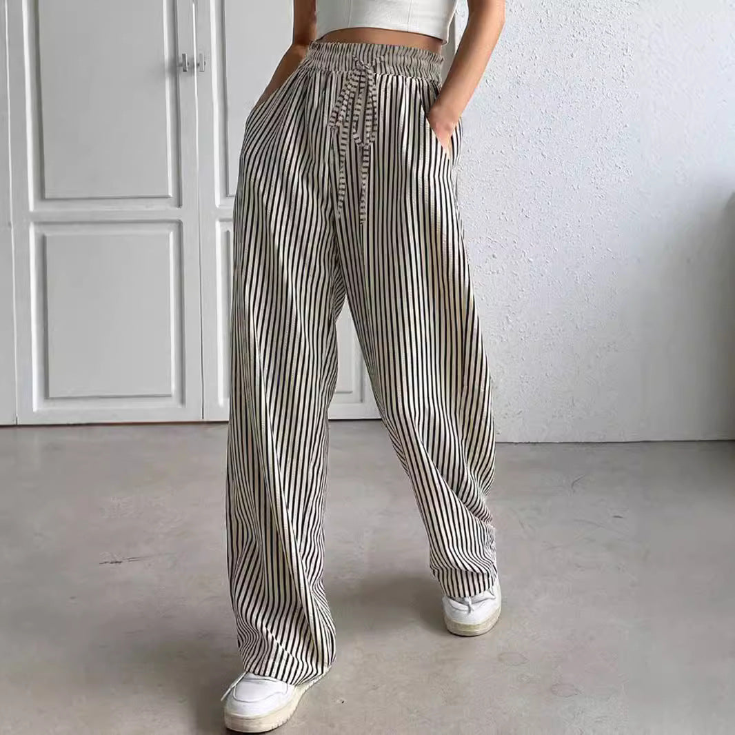 Damen Weite Streifen-Hose R&B