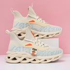 Damen Sportliche Strick-Sneaker mit rutschfester Laufsohle R&B