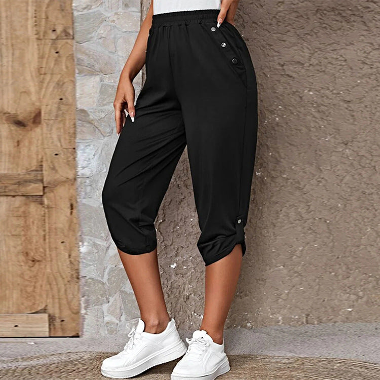 Damen Sportliche Jersey-Hosen R&B
