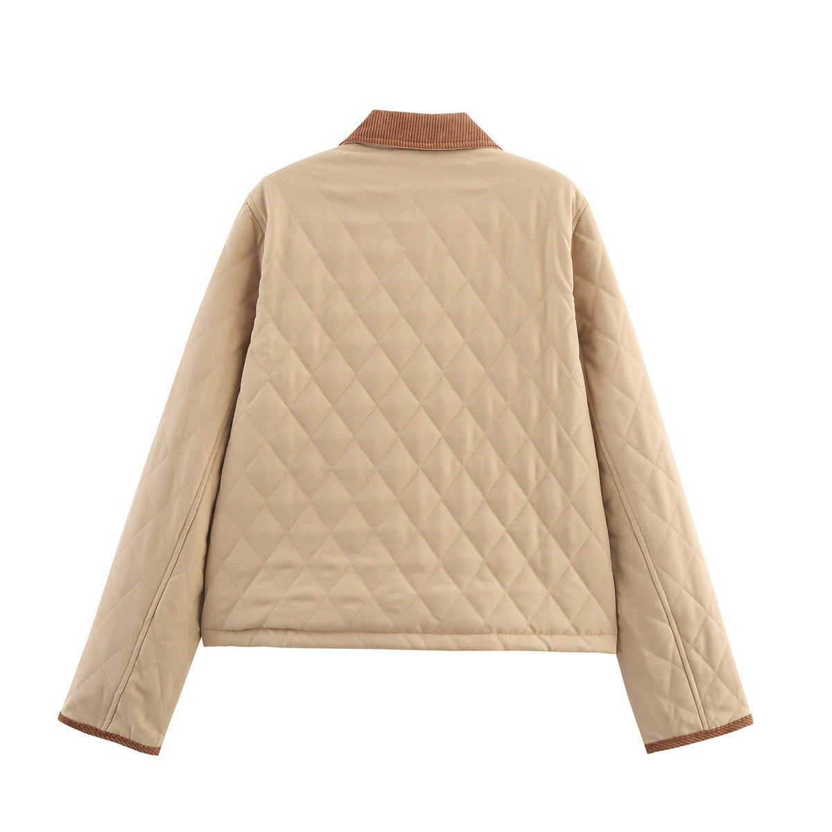 Damen Steppjacke mit karierter Kragen und praktischen Seitentaschen R&B