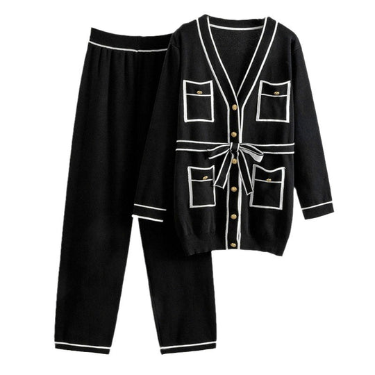 Damen gemütliches Strickanzug-Set R&B