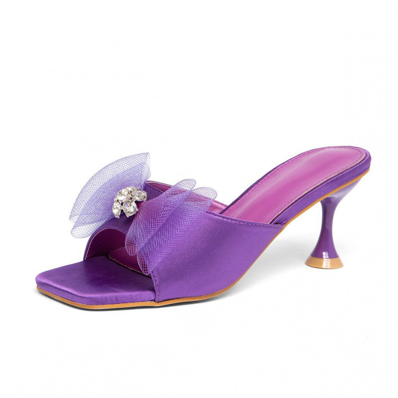Damen Mules mit zierlicher Schleifenverzierung und eleganten Details R&B