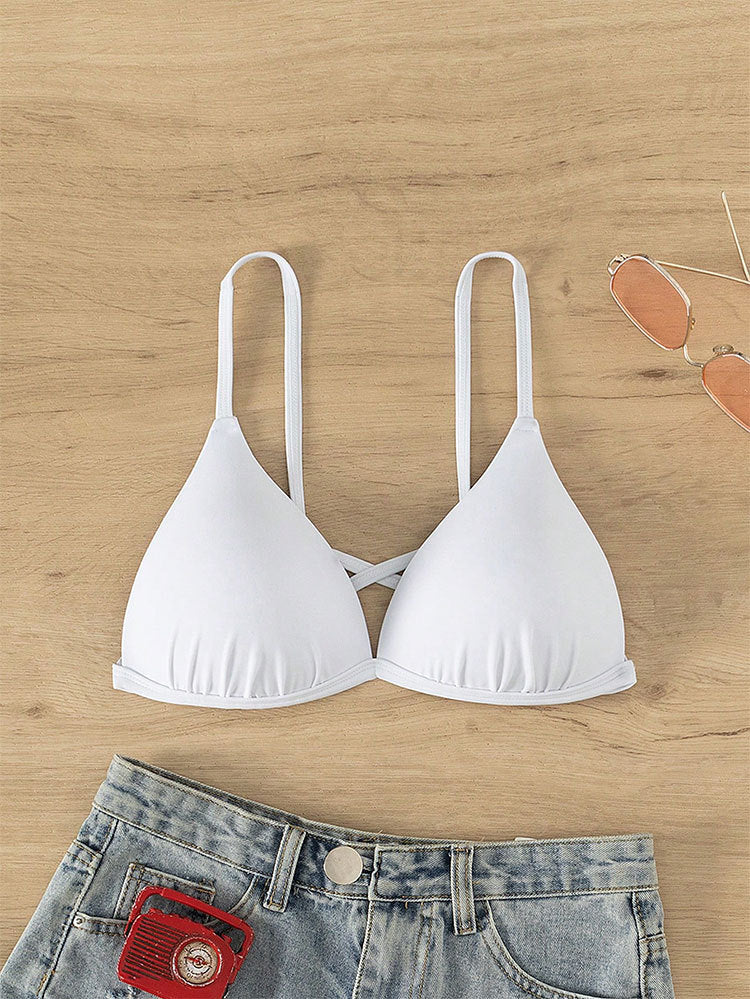 Damen Triangel-Bikinioberteil mit verstellbaren Riemen R&B