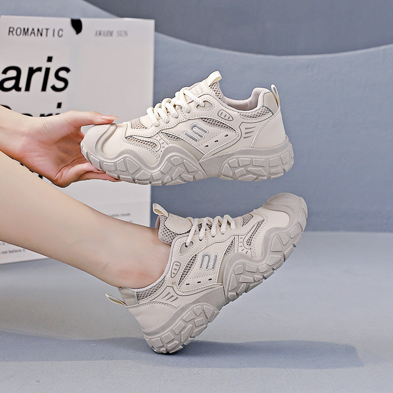 Damen Sportliche Chunky Sneakers mit atmungsaktiver Mesh-Oberfläche und rutschfester Sohle R&B