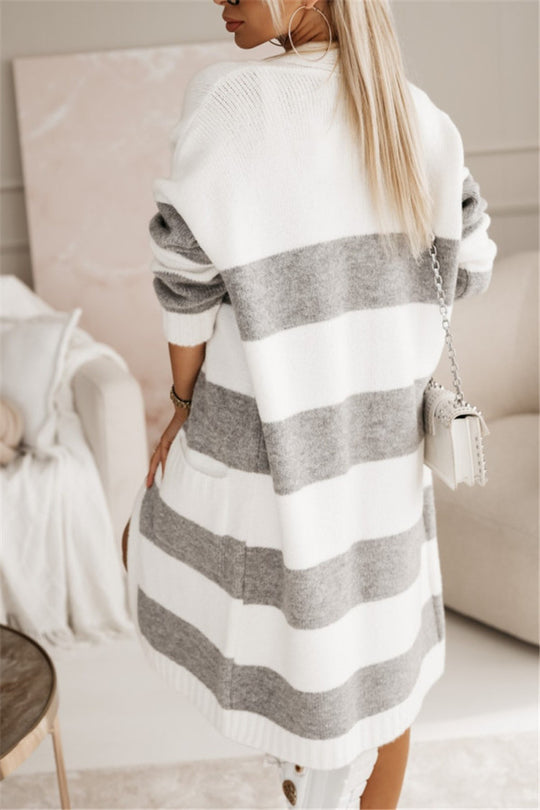 R&B | Bunte karierte Strickjacke für Herbst und Winter