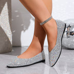 Damen Ballerinas mit funkelndem Glitzer und eleganter Silhouette R&B