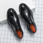 Herren Elegante Schnürschuhe mit klassischen Broguemuster und rutschfester Sohle