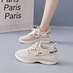 Damen Sneakers mit atmungsaktiver Netzstruktur und dämpfender Sohle R&B