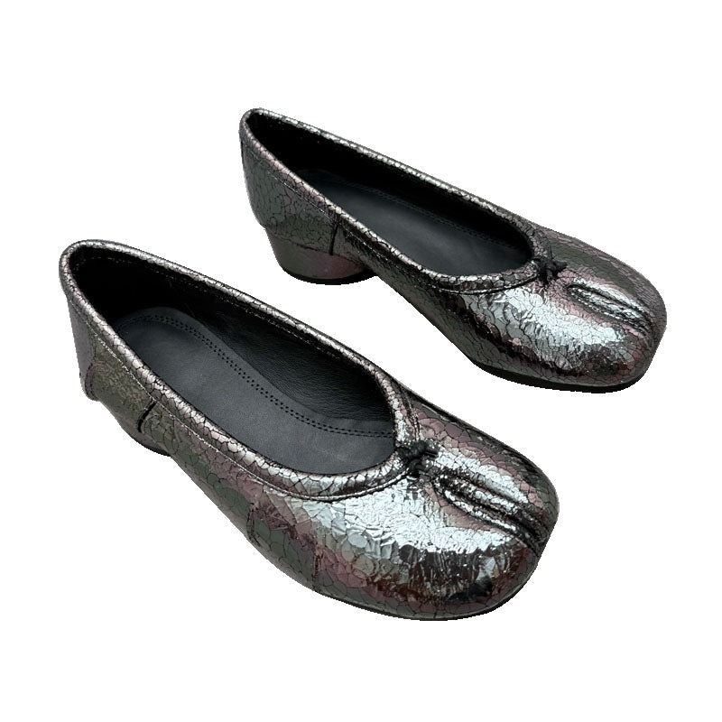 Damen Ballerinas mit schimmerndem Obermaterial und bequemer Passform