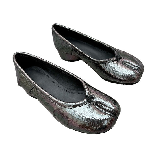 Damen Ballerinas mit schimmerndem Obermaterial und bequemer Passform R&B