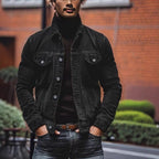 Herren modische Kordjacke mit praktischen Taschen und klassischem Schnitt R&B