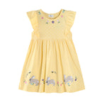 Mädchen Sommerkleid mit verspielten Hasen- und Blumenstickereien R&B