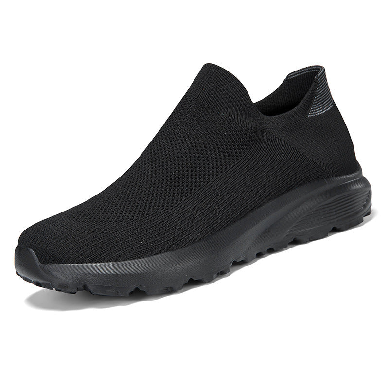Unisex nan elastischer Strick-Schlupfschuh mit konturierter viskoelastischer Innensohle und rutschfester stoßdämpfender Laufsohle R&B