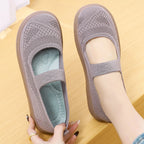 Damen Bequeme Slip-On Freizeitschuhe mit elastischem Riemen