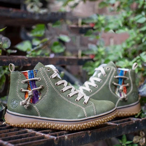Damen Schnürstiefeletten mit gemütlichem Futter und robustem Sohlenprofil R&B