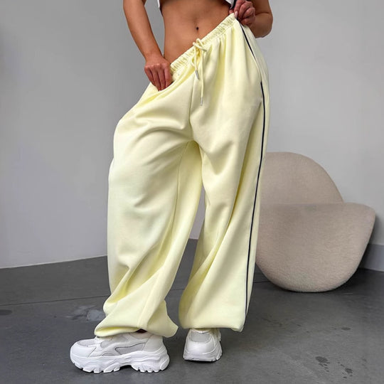 Damen Weite Sporthose mit elastischem Bund R&B