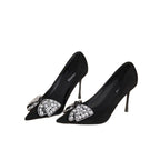 Damen Elegante High Heels mit glitzerndem Schleifen-Detail und spitzem Zehenbereich R&B