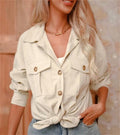Damen Utility-Jacke mit detailreicher Knopf- und Taschenverarbeitung R&B