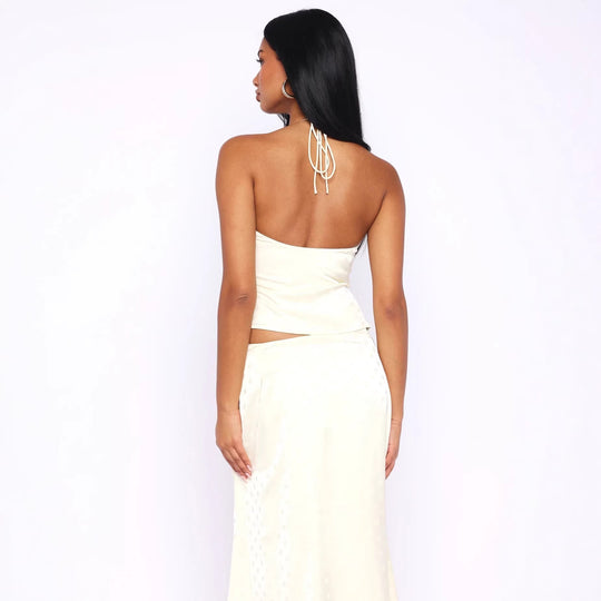 Damen romantisches Oberteil mit schulterfreiem Design R&B