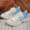 Damen modische Sneakers mit floralem Design und atmungsaktiver Textiloberfläche R&B