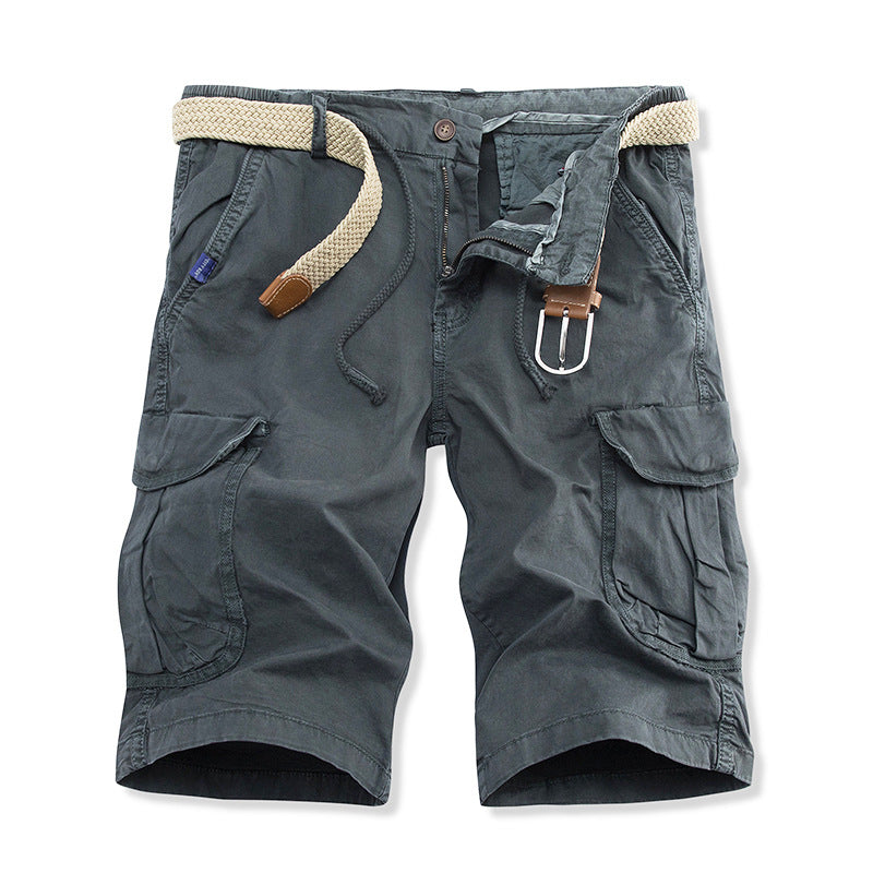 Herren vielseitige Cargo-Shorts mit verstellbarem Gürtel R&B