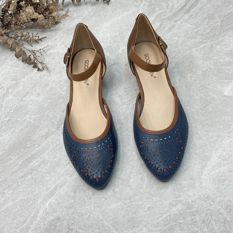 Damen Ballerinas mit verstellbarem Riemen und luftdurchlässigem Obermaterial