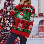 Damen Weihnachts-Pullover mit festlichem Motiv und angenehmem Schnitt R&B