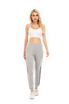 Damen Sportliche Freizeithose mit elastischem Bündchen und seitlichen Kontraststreifen R&B
