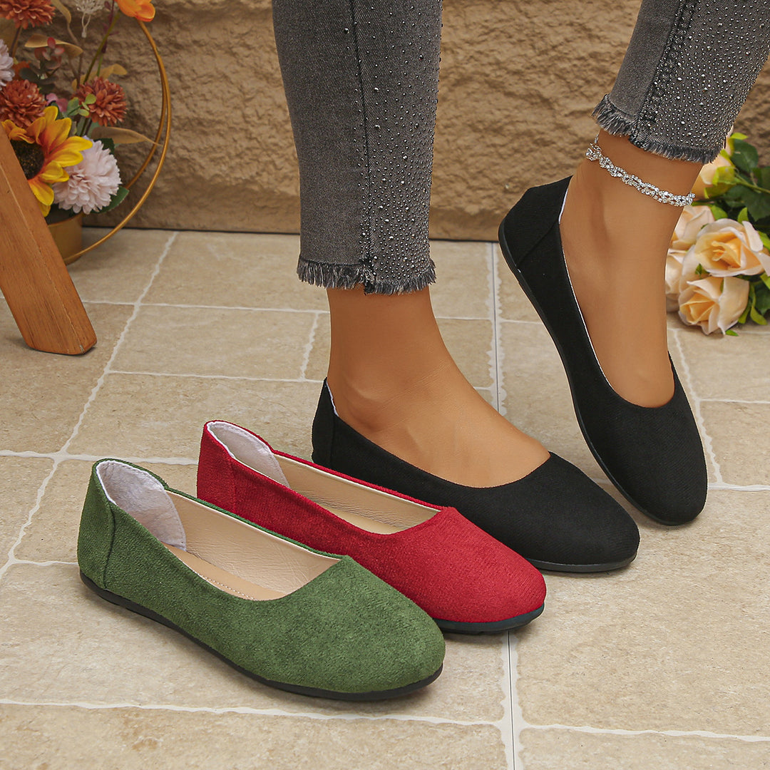 Damen elegante Ballerinas aus weichem Obermaterial R&B