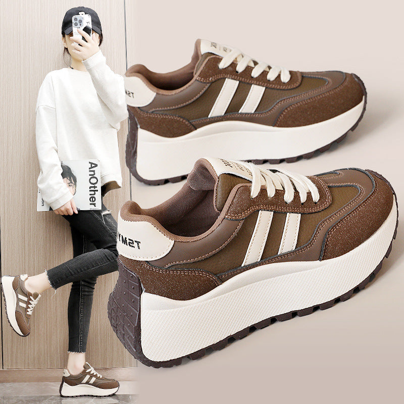 Damen Modische Chunky Sneakers mit dämpfendem Sohlenprofil und atmungsaktivem Obermaterial R&B