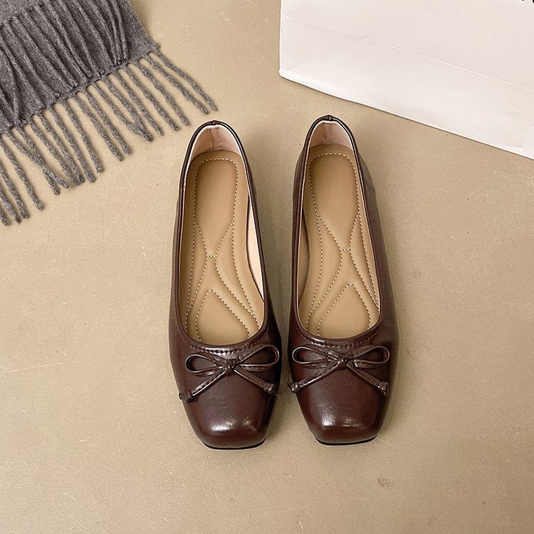 Damen Ballerinas mit zartem Schleifenakzent und gepolsterter Innensohle R&B
