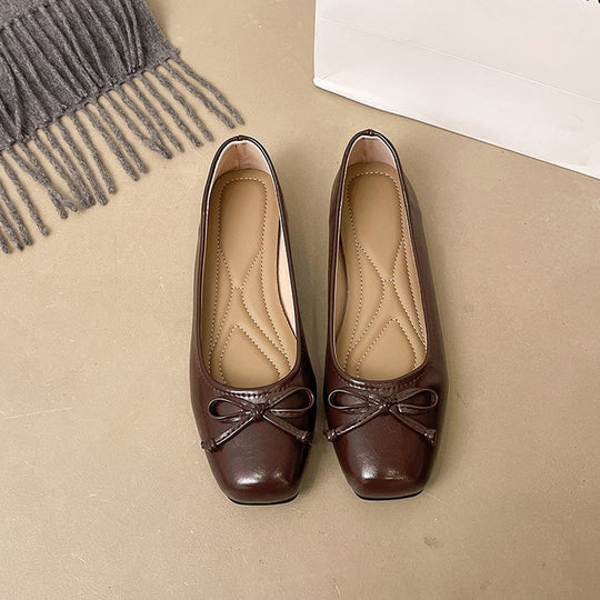 Damen Ballerinas mit zartem Schleifenakzent und gepolsterter Innensohle R&B