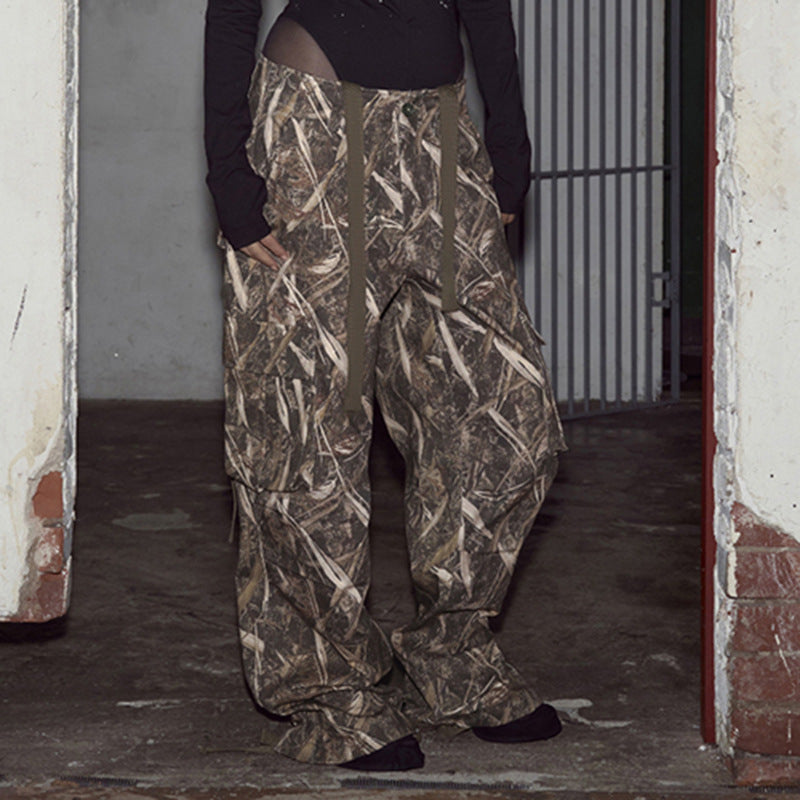 Damen Utility-Hosen im Camouflagedesign mit verstellbarem Bund und praktischen Seitentaschen R&B
