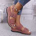 Damen Komfortable Sandalen mit verstellbaren Riemen R&B