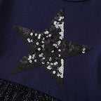 Mädchen Kleid mit glitzerndem Sternenmotiv und Tüllrock R&B