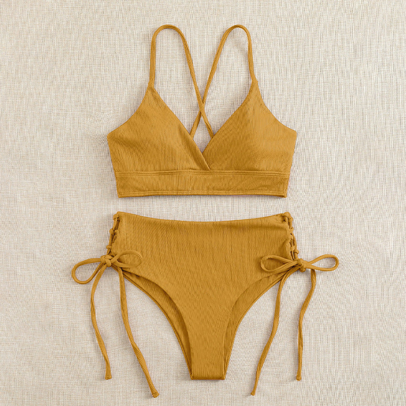 Damen Triangel-Bikini mit raffinierten Kordeldetails R&B