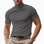 Herren Kurzarm Turtleneck T-Shirt R&B