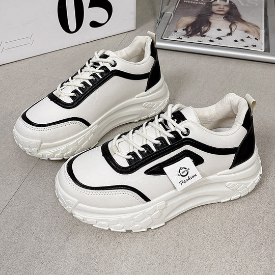 Damen Sportliche Trend Sneakers mit dickem Sohlenprofil und atmungsaktiver Oberfläche R&B