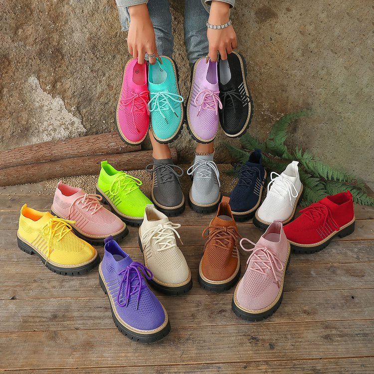 Damen Atmungsaktive und bequeme Sneaker mit auffälliger Sohle R&B