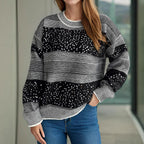 Damen modischer Pullover mit funkelnden Applikationen R&B