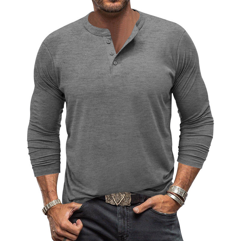 Herren Langarm-Hemd mit Knopfleiste und hautfreundlichem Baumwollstoff R&B