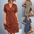 Damen Maxikleid mit floralem Muster und elastischer Taillierung R&B