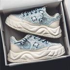 Damen Modische Sneakers mit dämpfender Laufsohle und auffälligem Design